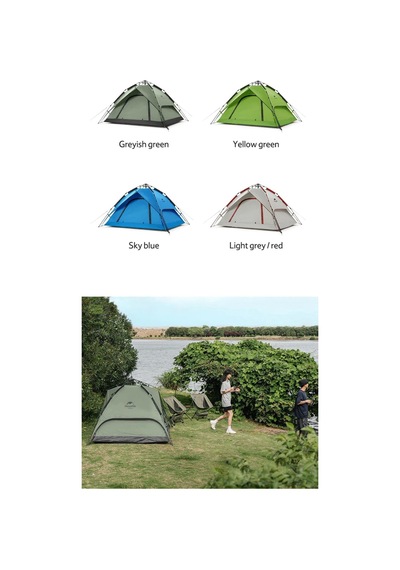 Naturehike 4 Kişilik Otomatik Kamp Çadırı Mavi Çok Renkli