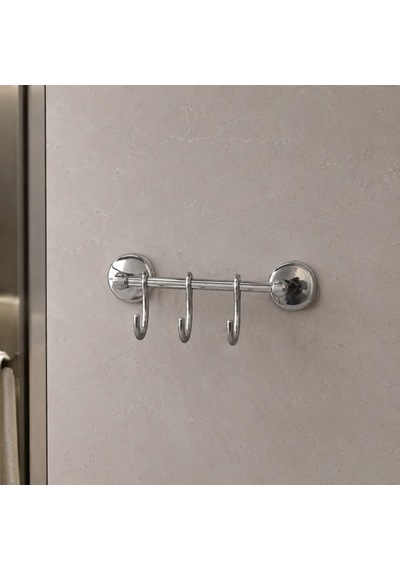 3'lü Askılık Metal Liberella Açık Gri