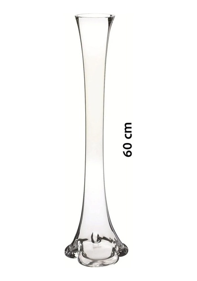 Fil Ayağı Cam Vazo Şeffaf 60 Cm Şeffaf