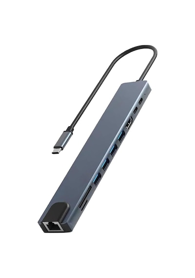 10'u 1 Arada Type-c Dönüştürücü Çevirici Cihazı Çoklu Dönüştürücü Vga Rj-45 Usb Dönüştürücü