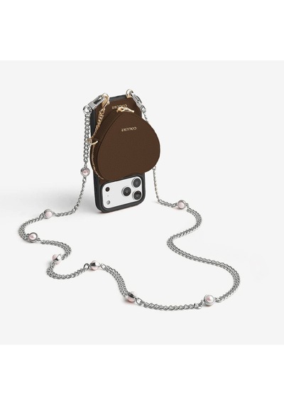 Kombinlenebilir Tasarım Çok Amaçlı Crossbody Telefon Zincir Omuz Askısı - By Bera Lina Silver