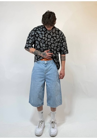 Zaee Urban Leopar Oversize Tişört Siyah