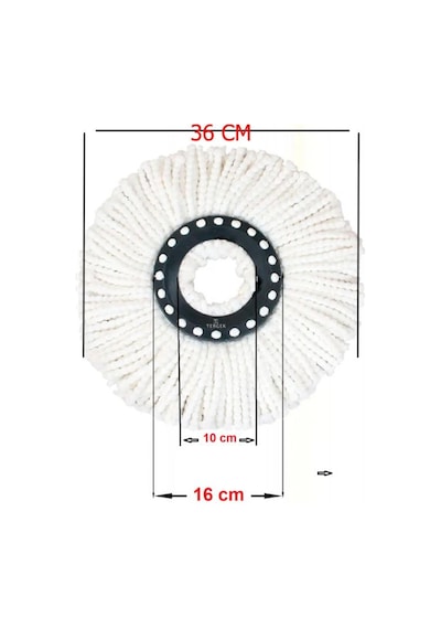 Lider Mikrofiber Yuvarlak Mop Paspas Vileda Ucu 2 Adet