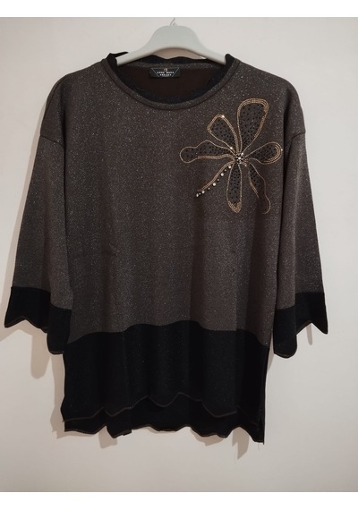 Anne Moda Ankara Üstün Kalite, Kaşmir-pamuk-viskoz Karışımlı Şık Kazak/bluz Koyu Kahverengi Anne Moda Ankara Üstün Kalite, Kaşmir-pamuk-viskoz Karışımlı Şık Kazak/bluz Koyu Kahverengi