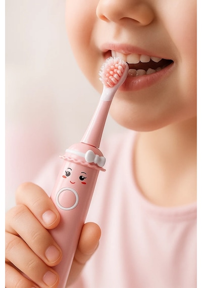 Mioji Oral B2 Kids Care Şarj Edilebilir Diş Fırçası Pembe + 3 Yedek Fırça Başlık ve Taşıma Çantası
