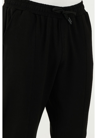 Buratti Pamuklu Regular Fit Yüksek Bel Düz Paça Çimalı Jogger Erkek Pantolon 5908058 Siyah