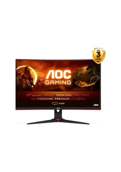 AOC C27G2ZE/BK 27" 0.5 MS 240 Hz Full HD LED Monitör