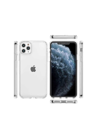 Apple Uyumlu iPhone 11 Pro Max Şeffaf Silikon Kılıf Esnek Darbe Emici Ultra İnce Şeffaf Telefon Koruyucu Kapak