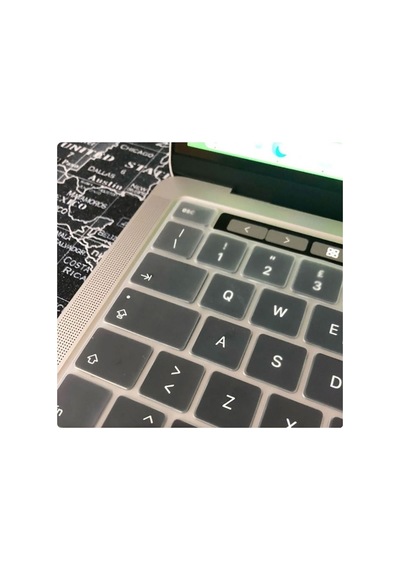 Apple Macbook 13.6' Air 2022 M2 A2681 Zore Klavye Koruyucu Transparan Buzlu Silikon Ped