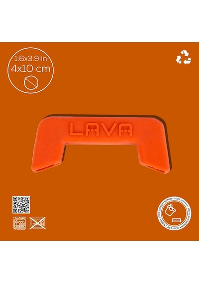 Lava Isıya Dayanımlı Tencere Tava Silikon Tutacak 1 Set 2 Adet Turuncu Renk