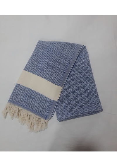 Bambu Peştemal Elmas Mavi