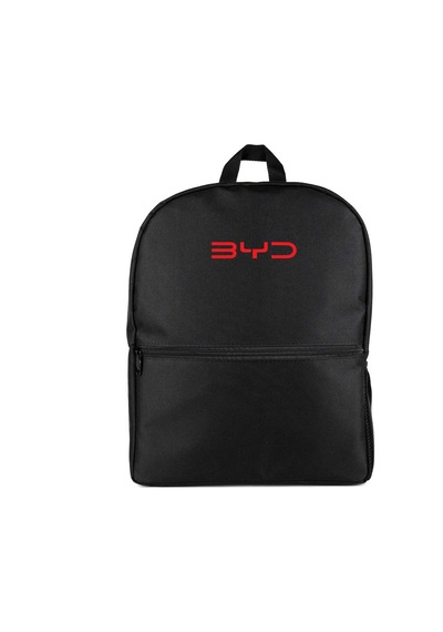 Byd Logo Text Red Siyah Sırt Çantası