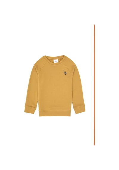 U.S. Polo Assn. Erkek Çocuk Hardal Basic Bisiklet Yaka Sweatshirt 50313832-VR151