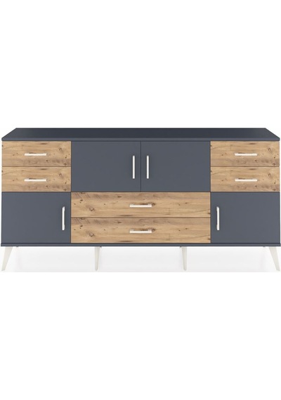 Arges Konsol Tek Raflı 6 Çekmeceli 4 Kapaklı 176x30x83 Antrasit-antrasit/çam Antrasit/çam Arges Konsol Tek Raflı 6 Çekmeceli 4 Kapaklı 176x30x83 Antrasit-antrasit/çam Antrasit/çam