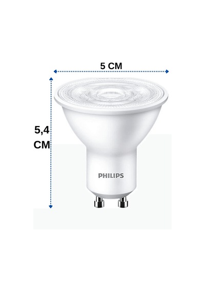 Philips 4,7w 50w 2700k Sarı Işık Gu10 Duylu Par16 Led Spot 10 Adet
