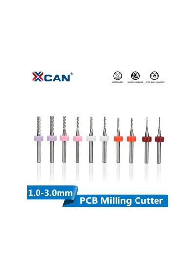 Pcb Karbür Freze Kesici 1.0-3.0mm 10lu Set 3.175mm Shank