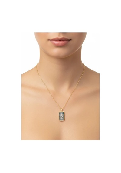 G&a Jewels - Koruyucu Yol - 925 Ayar Oksitli Yaldız Altın Kaplama Gümüş Kolye Altın - Gümüş 40+5 Cm G&a Jewels - Koruyucu Yol - 925 Ayar Oksitli Yaldız Altın Kaplama Gümüş Kolye Altın - Gümüş 40+5 Cm