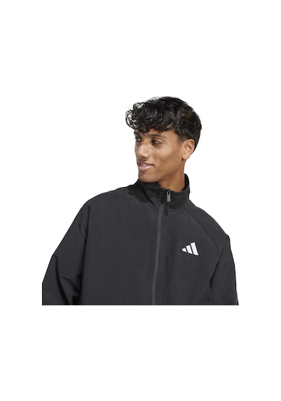 Black/whıte Adidas Erkek Günlük Rüzgarlık Ceket M Sl Wv Tt Jm1772 Siyah