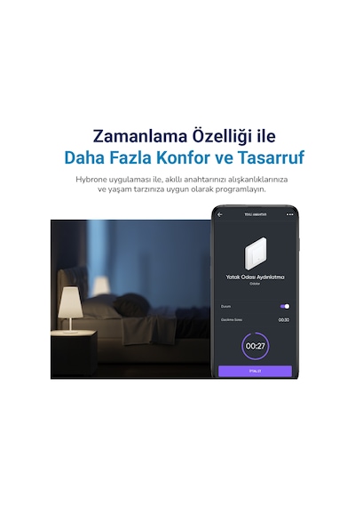 Hybrone Duvar Tipi İkili Akıllı Anahtar