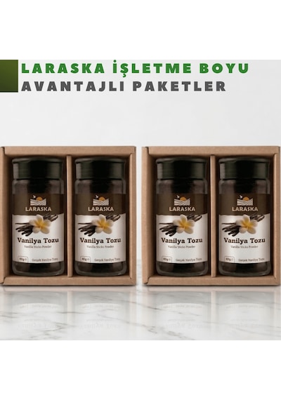 Saf Vanilya Toz 160g 40gx4 Gerçek Vanilya Tozu Vanilla Sticks Ground İşletme Boyu Avantajlı Paket