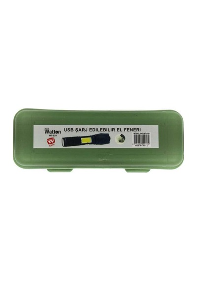 Powerbank Özellikli Uzun Menzilli El Feneri Watton Wt-039 Siyah