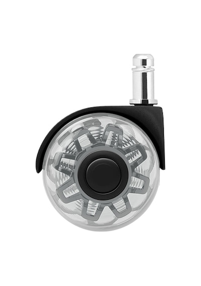 S-wheels Titan Oyuncu Koltuğu Tekeri 50mm Ofis Koltuk Tekeri Ultra Sessiz Sandalye Tekeri Beyaz - Siyah