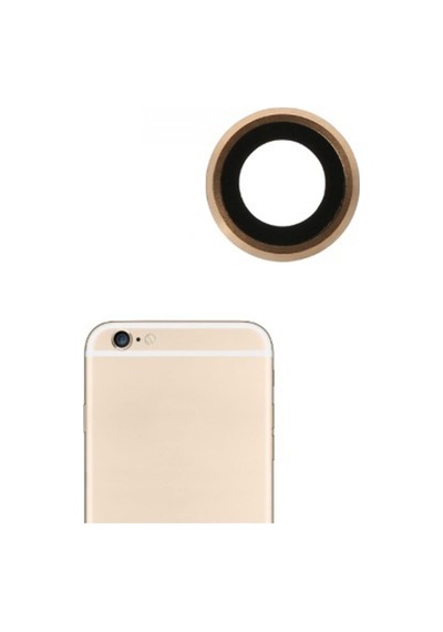 Apple Uyumlu iPhone 6s Kamera Camı Gold Renk İnd01674