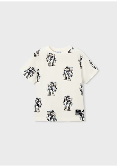 Mayoral Erkek Çocuk T-shirt 3068 Krem