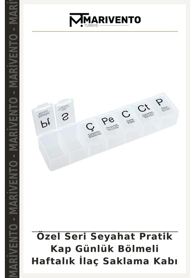 Özel Seri Seyahat Pratik Kap Günlük Bölmeli Haftalık Saklama Kabı