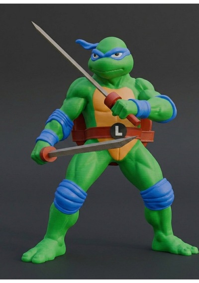 Leonardo Ninja Kaplumbağa Figür 20cm-3d Baskı-kolleksiyonluk Biblo