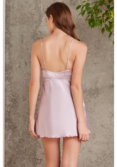 Pierre Cardin 7025 Kadın Rose 4'lü Saten Takım Gelin Set Rose