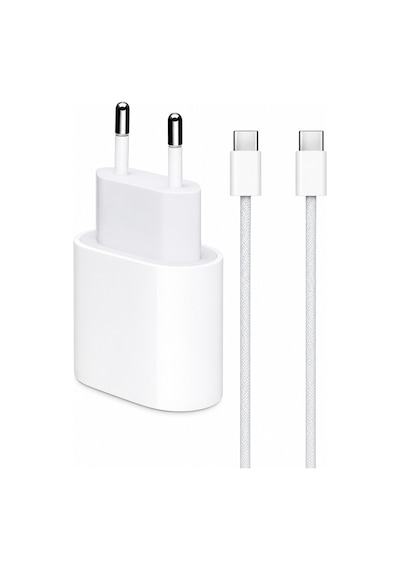 45w Type-c Hızlı Şarj Adaptörü Usb-c To C Kablo Seti 1 Metre Beyaz
