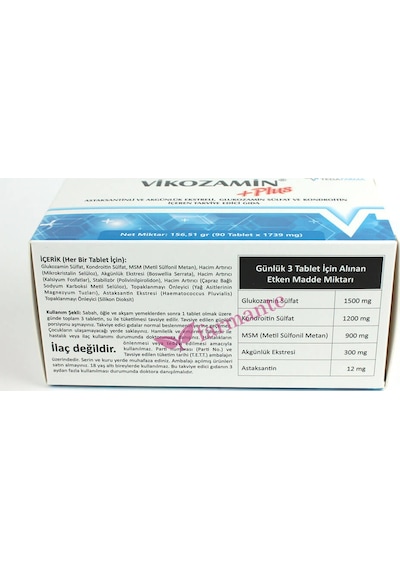 Vikozamin Plus 90 Tablet Bitkisel Ekstre Içeren Gıda Takviyesi