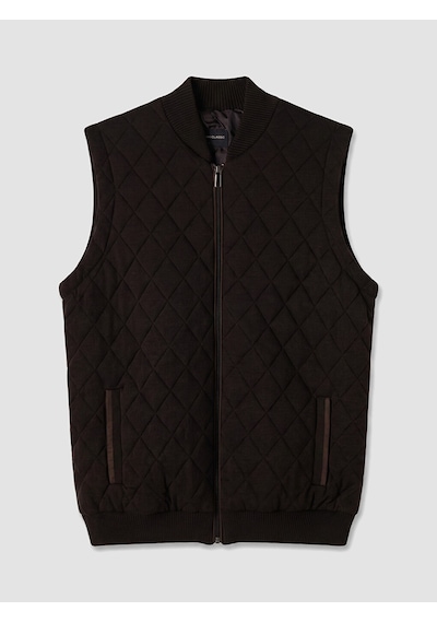 Lcwaıkıkı Classic Kahverengi Regular Fit Kolej Yaka Erkek Triko Yelek