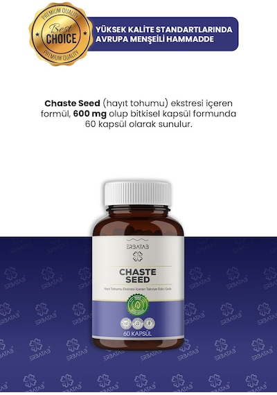 Erbatab Hayıt Eki Chaste Seed 60 Kapsül Erbatab Hayıt Eki Chaste Seed 60 Kapsül
