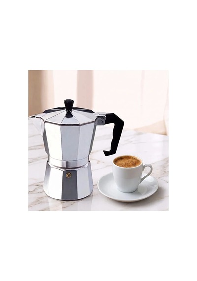 3 Fincanlık Retro Tasarım Alüminyum Moka Pot - Ocak Üstü Espresso Ve Filtre Kahve Demleyici