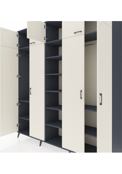 Hyperion Dolap 12 Raflı 9 Kapaklı 2 Askılı 220x44x243 Antrasit-aytaşı/antrasit Aytası/antrasıt Hyperion Dolap 12 Raflı 9 Kapaklı 2 Askılı 220x44x243 Antrasit-aytaşı/antrasit Aytası/antrasıt