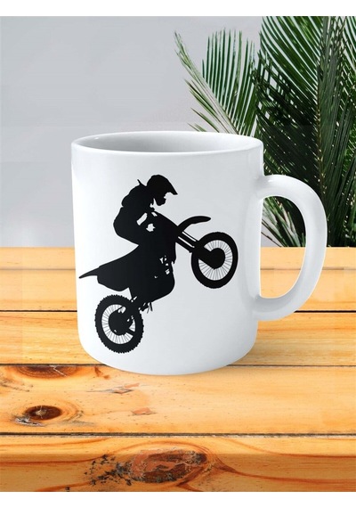 Motocross Moto Cross Baskılı Kupa Bardak Kişiye Özel Model 2 Çok Renkli