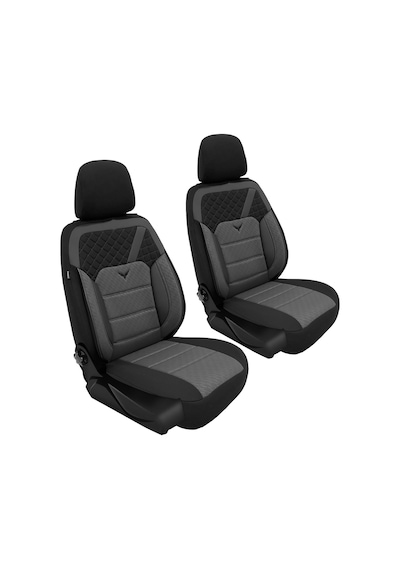 Minderland K1 - Volkswagen Caddy İle Uyumlu Koltuk Kılıfı, Tam Takım/gri-siyah