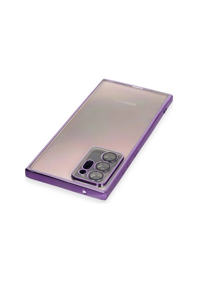 Samsung Uyumlu Galaxy Note 20 Ultra Kılıf Kamera Korumalı Lensli Silikon Mor