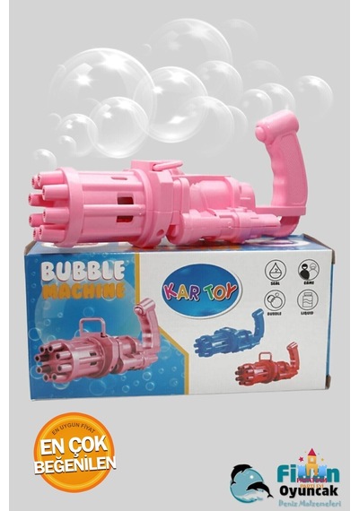 Pilli Bubble Machine Köpük Makinesi Tabancası 50 Ml Baloncuk Likiti İle Birlikte