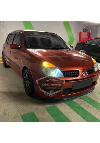 Renault Clio 2 Symbol Hb&sedan 1998-2008 Uyumlu Üniversal H Lip Esnek Ön Lip 2 Parça Karlık Ön Ek 00 Şüscaroto Aksesuar