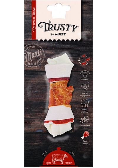 M-pets Trusty Extra Beef Biftekli Düğüm Kemik 55 Gr 12,7 Cm