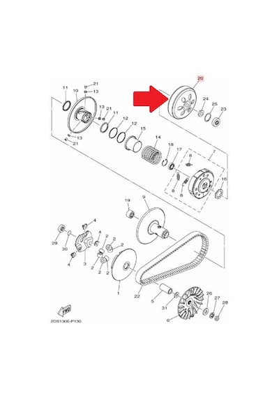 Yamaha Nmax 125-155 Debriyaj Kavrama Çanı 2Dp-E6611-00
