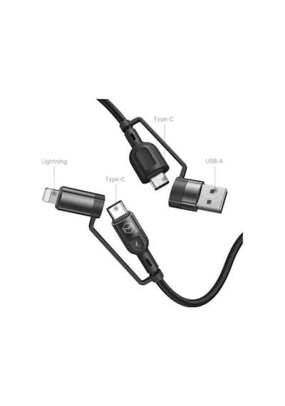 Ca- 8070 Çok Fonksiyonlu 4in1 Hızlı Şarj Ve Data Kablosu 1.2 Metr