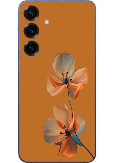 Samsung Galaxy S25 Plus Uyumlu Hibüskus Çiçeği Baskılı Silikon Kılıf Renkli