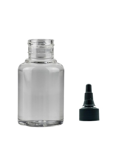 60ml Şeffaf Plastik Asansör Kapaklı Şişe, 12 Adet, Serum Şişesi, Tonik Şişesi, Asansör Kapaklı Şişe, Sos Şişesi, Medikal Şişe Şeffaf