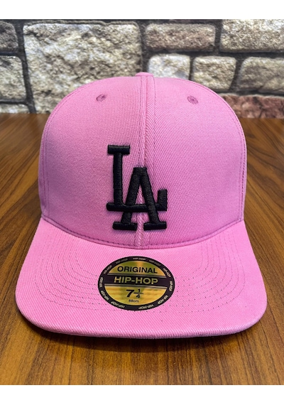 Hamze La Los Angeles Hiphop Snapback Rapper Baseball Drip Şapka Cap Pembe - Siyah
