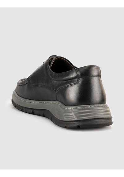 Cabani Hakiki Deri Siyah Erkek Günlük Sneaker Ayakkabı