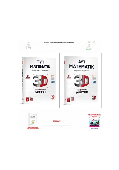 3d Tyt Ayt Matematik Video Defter 2 Ki 2 Kitap Seti